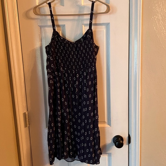 Old Navy medium navy sundress with white dots - Picture 2 of 3